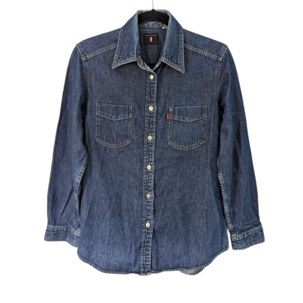 Levi's‎ Red Tab Jean Shirt Dark Denim Blue Size M